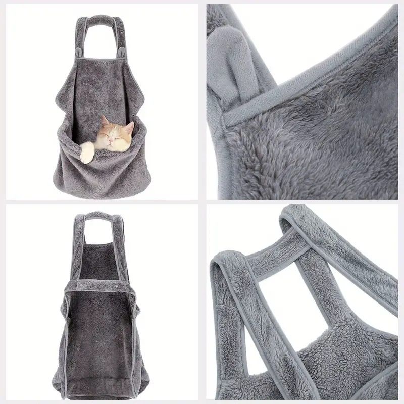 猫服 もこもこ素材の猫耳付き抱っこ袋