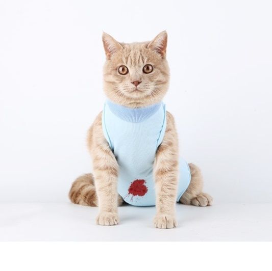 猫服 猫用全身カバー型ノースリーブタイプ 術後服