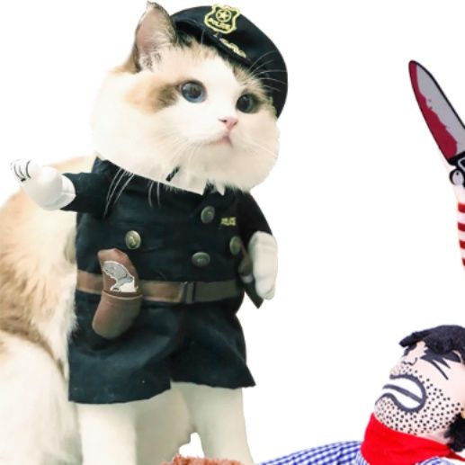 猫服 道化師風猫用変身　コスプレ