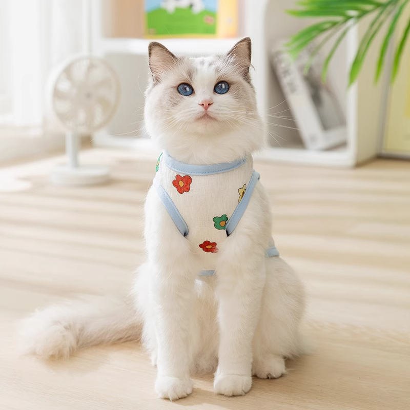 猫服 お花畑ベストタンク