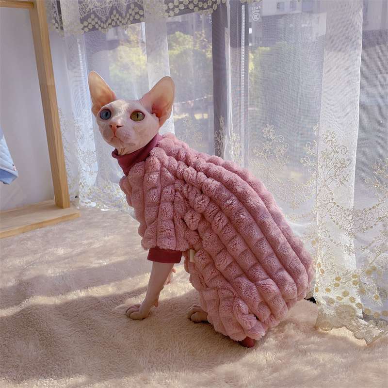 猫服  もこもこ暖か スフィンクスキャットウェア