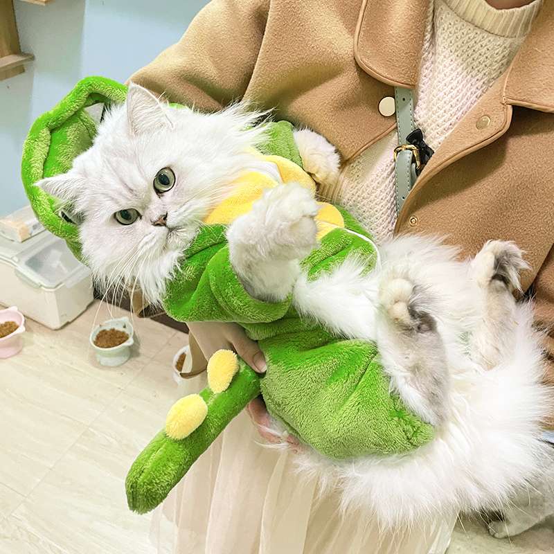 猫服 コスプレ | モフモフ恐竜パーカー 猫用コスチューム