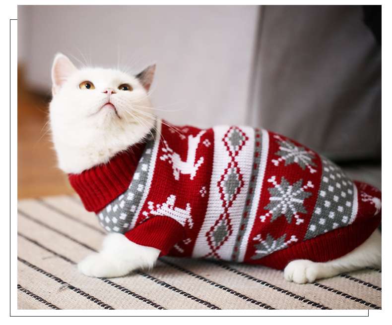 猫服 防寒服 | ペット用Christmas jumper