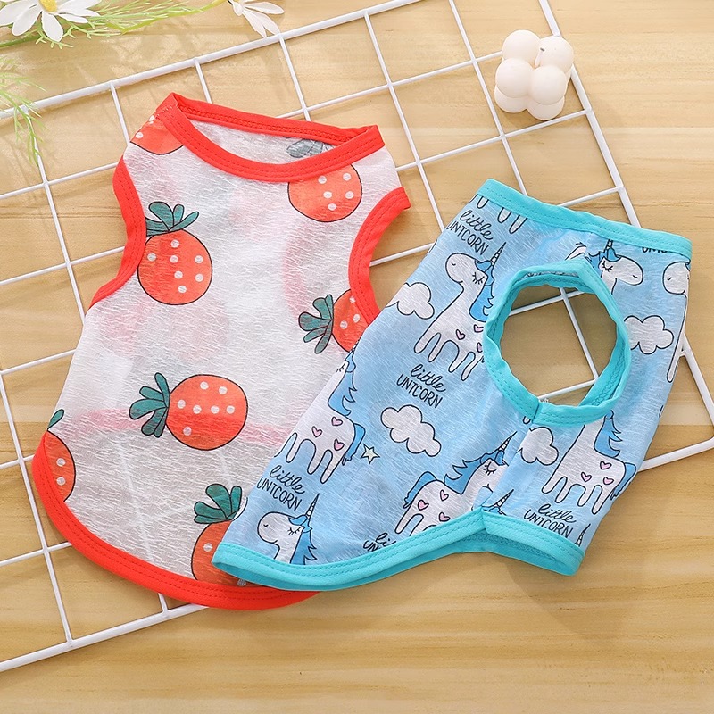 猫服 ファンシー柄キャラクタータンクトップ