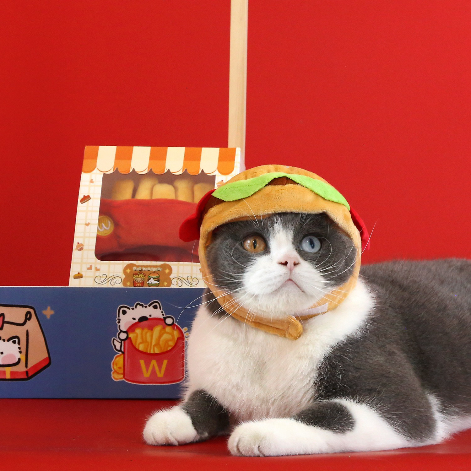 猫服 なりきりハンバーガー帽子