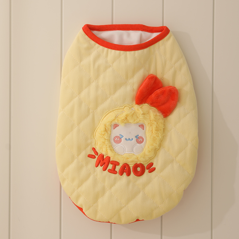猫服 ふわもこ猫ちゃん防寒ベスト
