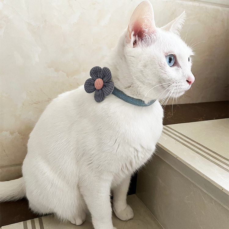 猫服 お花の首輪 ねこちゃんのしあわせ
