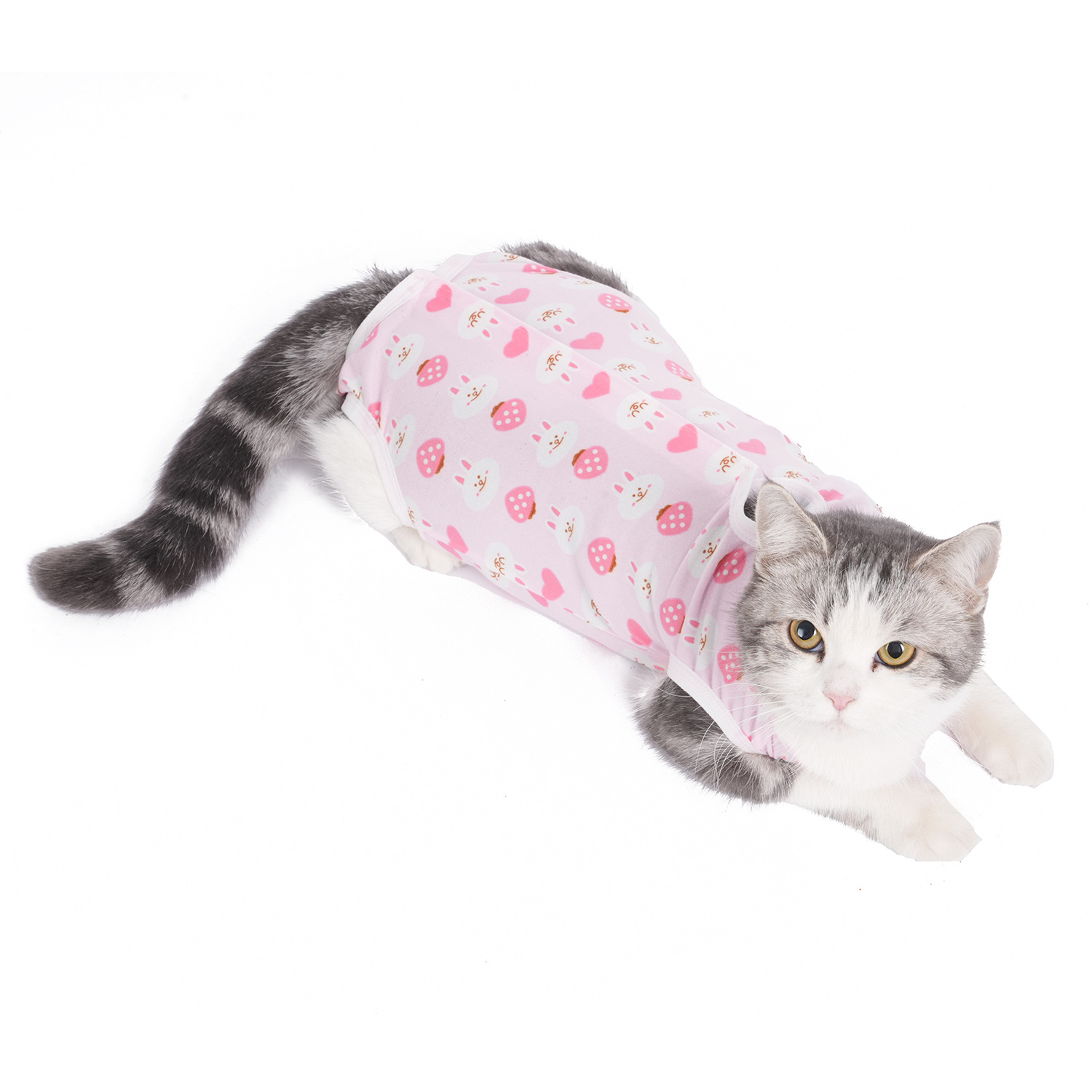 猫服 自由伸縮ノースリーブ術後服