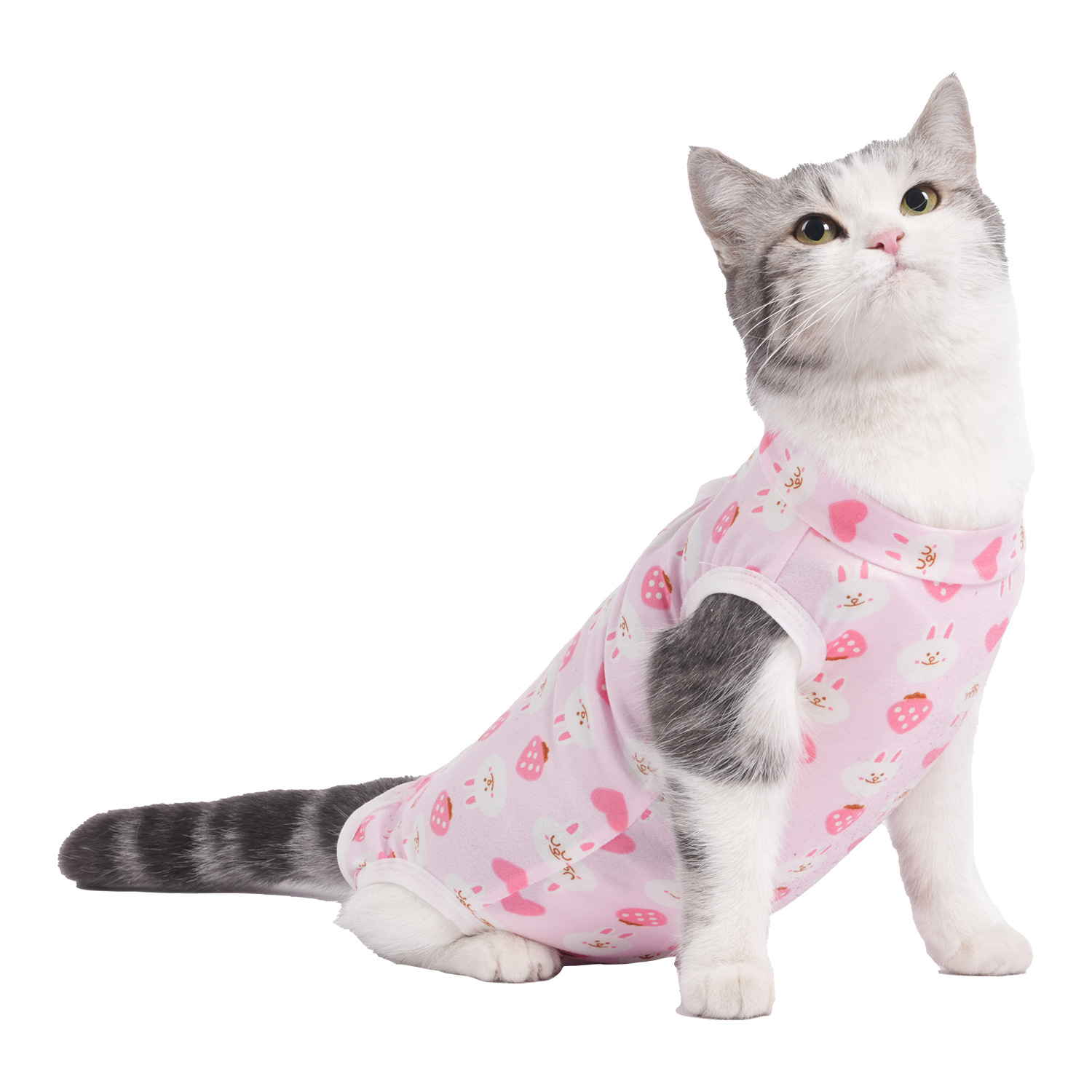 猫服 自由伸縮ノースリーブ術後服