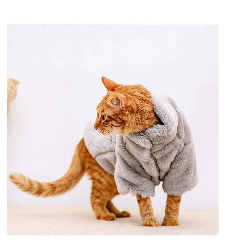 Cat Clothing Winter Jacket | Fluffy Cat Coat