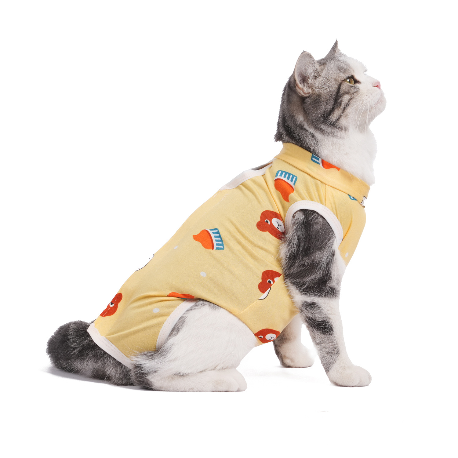 猫服 自由伸縮ノースリーブ術後服