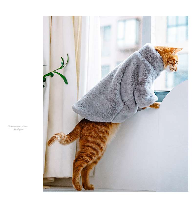 Cat Clothing Winter Jacket | Fluffy Cat Coat