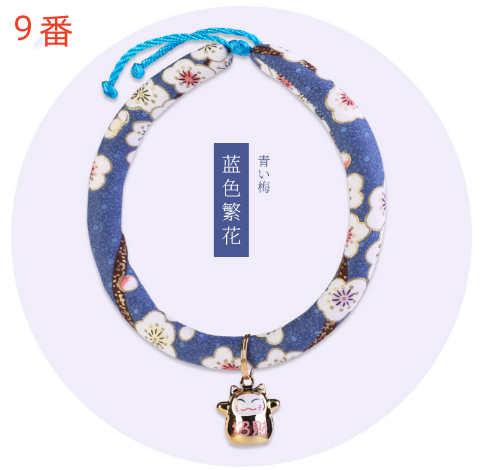 猫服 猫用和風梅花首輪 鈴付き 可愛いペット装飾