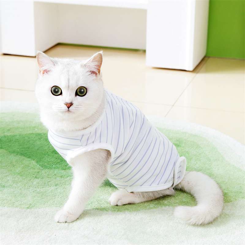 猫服 洋服 | ふわもこ猫ちゃん用ボーダーTシャツ