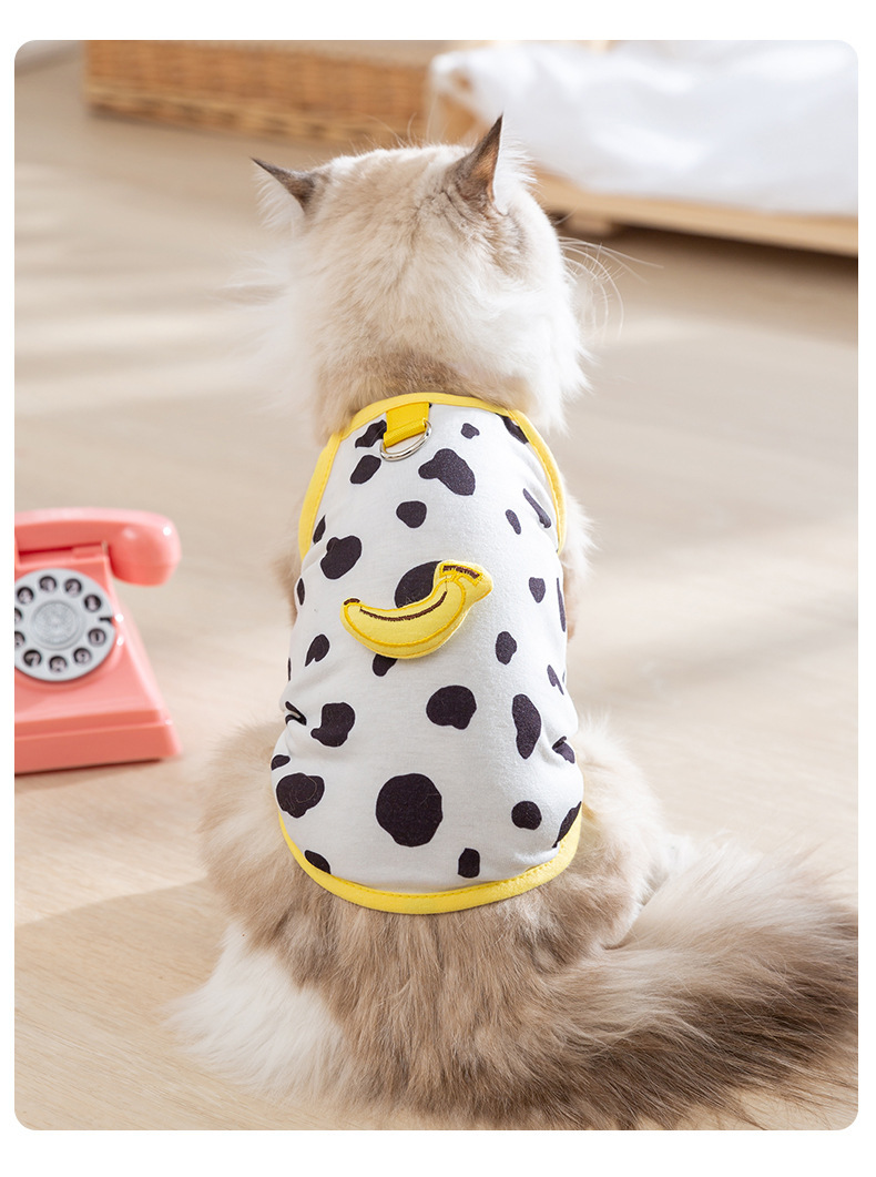 猫服 牛柄ハート刺繍付きキャミソールワンピース