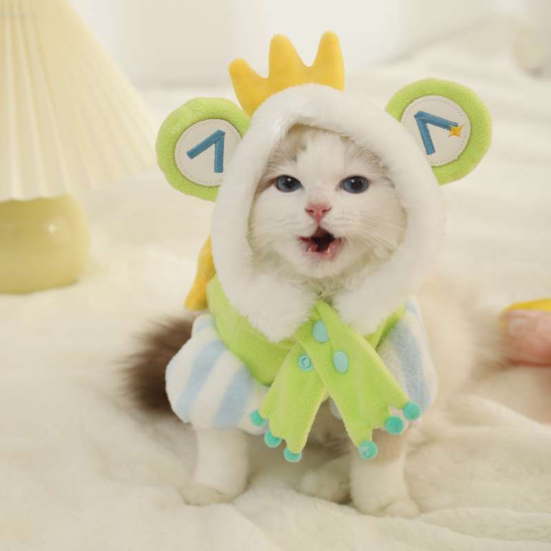 猫服 コスプレ | カエルプリンス風猫用コスチューム