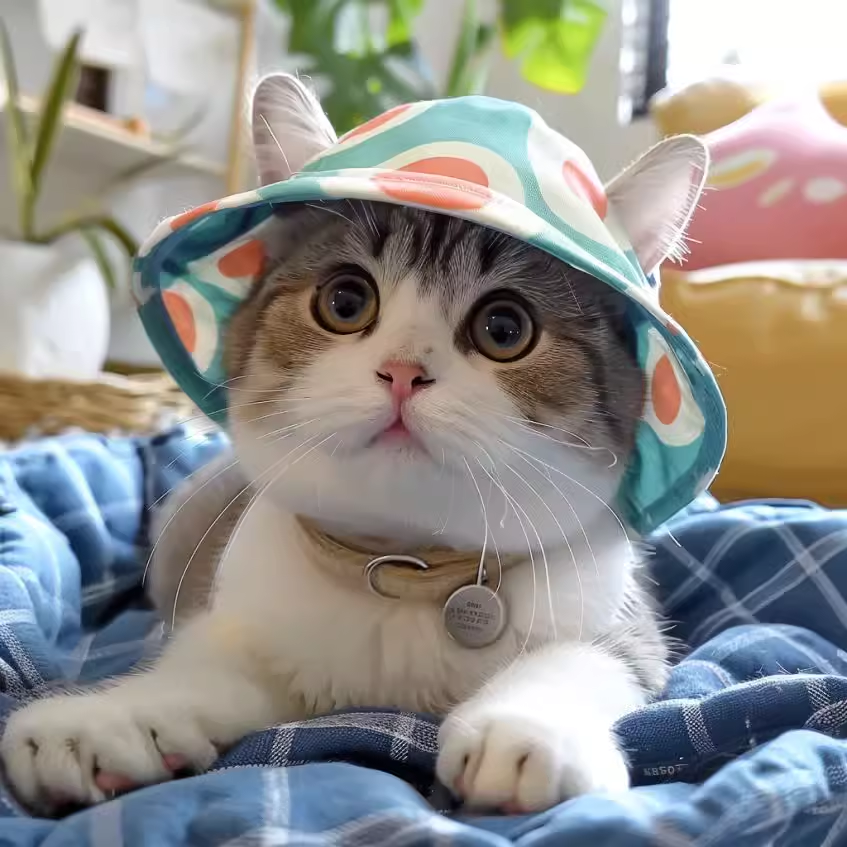 Cat Clothing Hats | Fluffy Transformation Cap