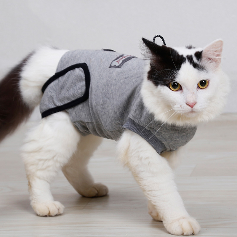 愛猫の回復をサポートする包帯型術後専用ケア服