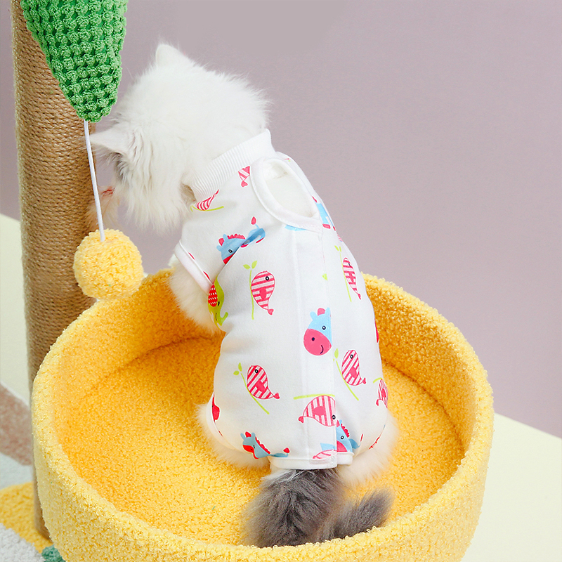 猫服 やさしい肌着 術後安心ウェア