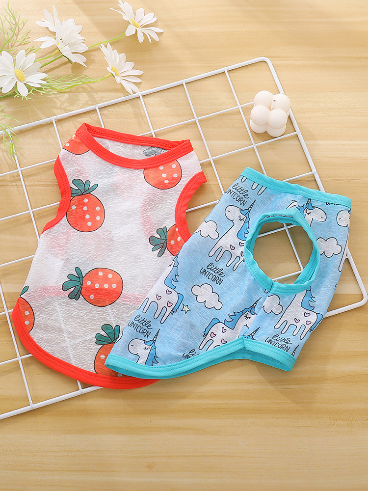 猫服 かわいい柄のメッシュタンクトップ