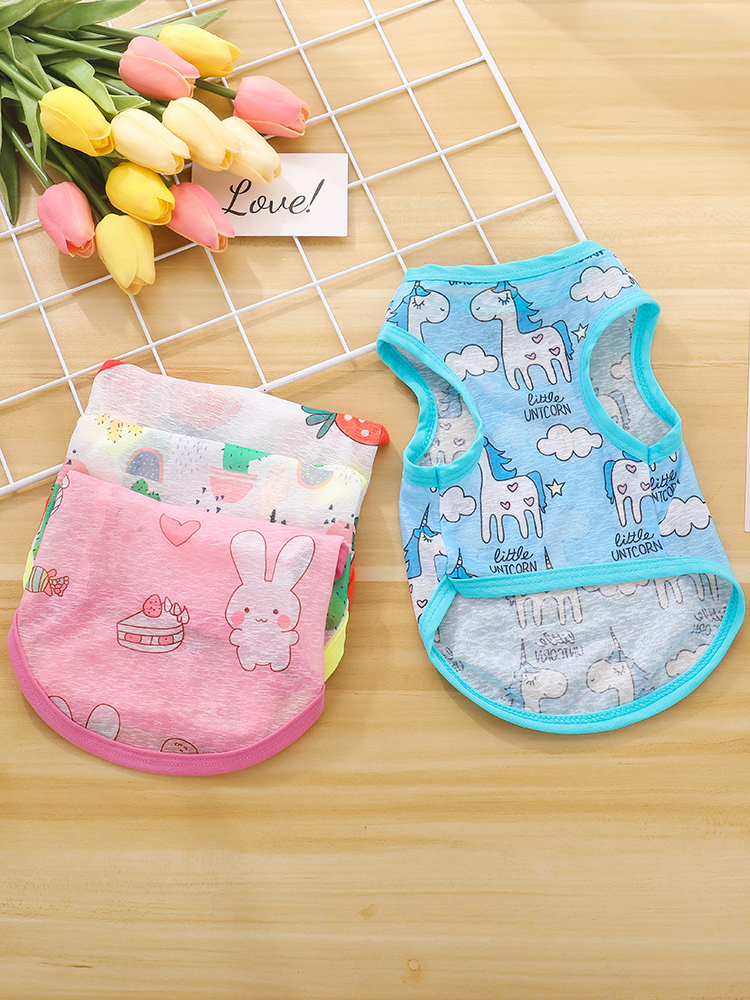 猫服 かわいい柄のメッシュタンクトップ