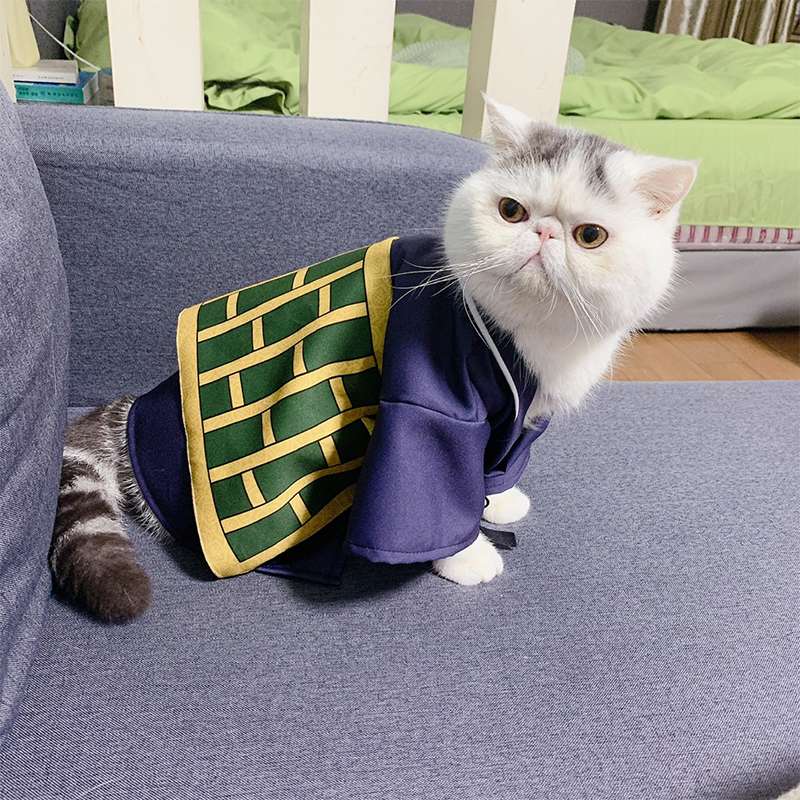 猫服  猫用和風コスプレ衣装 侍風着物