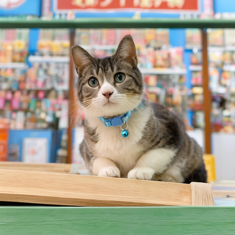 肉球柄鈴付き安全首輪