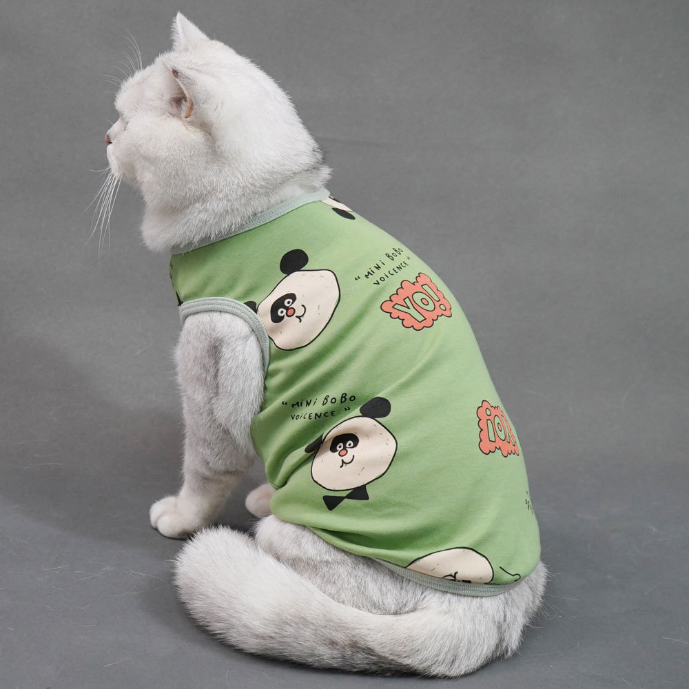 猫服 くまちゃん総柄プリントタンクトップ猫服