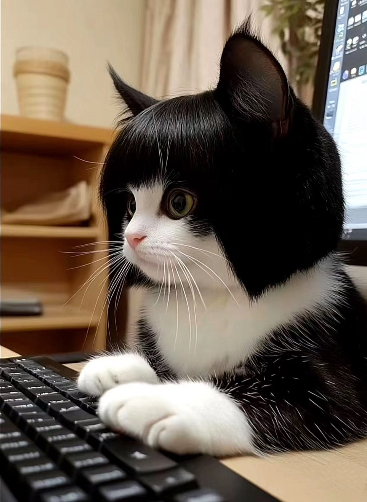 猫服 猫服 猫耳ウィッグ 自然な輝き
