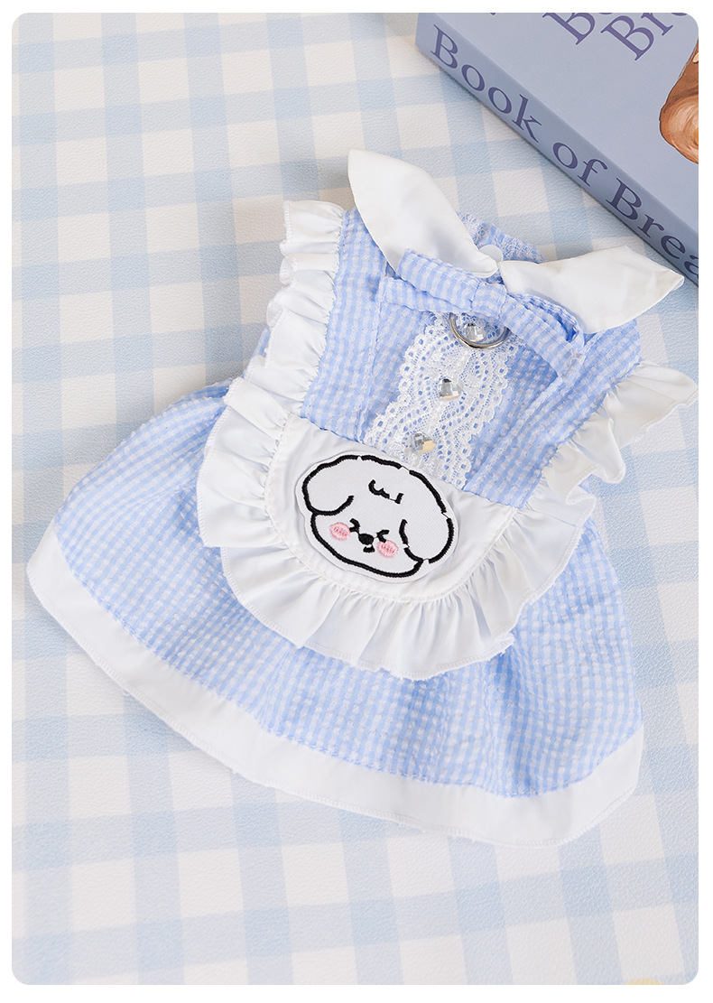 猫服 愛らしいメイド服風猫用ワンピース