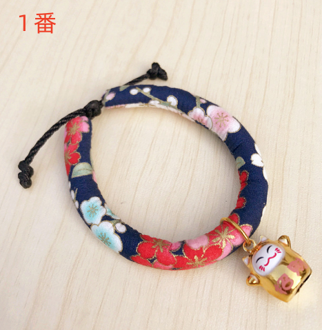 猫服 和風 鈴付き 猫用首輪 可愛い和柄ペット用品