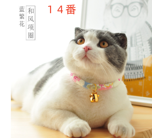 猫服 猫用和風梅花首輪 鈴付き 可愛いペット装飾