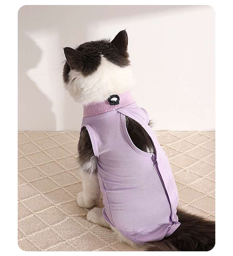 Cat Clothing Recovery Suit | Fluffy Cat Post-Op Wear