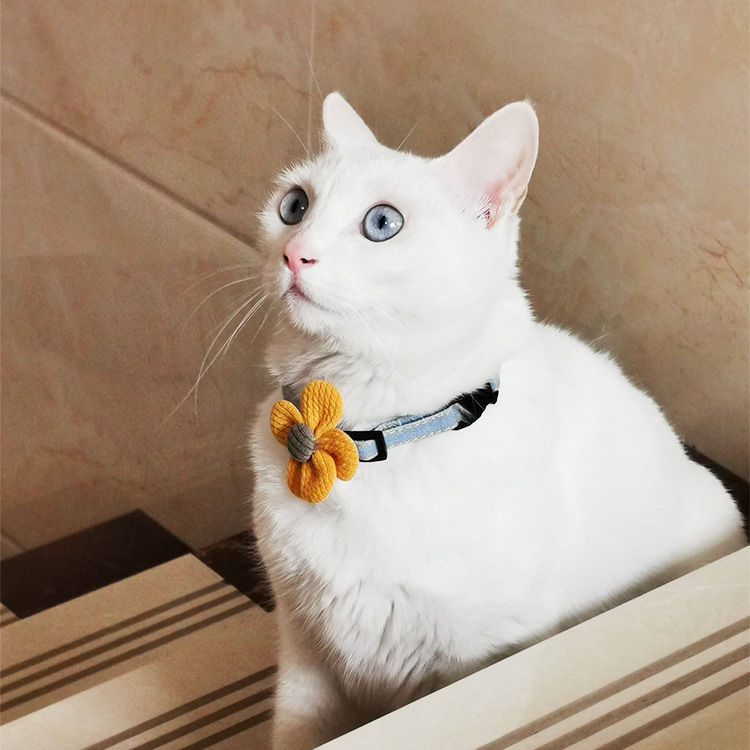 猫服 お花の首輪 ねこちゃんのしあわせ
