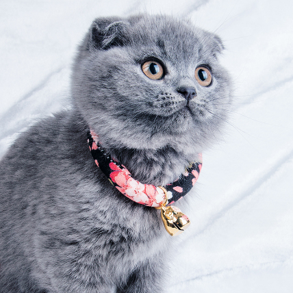 猫服 猫用和風梅花首輪 鈴付き 可愛いペット装飾