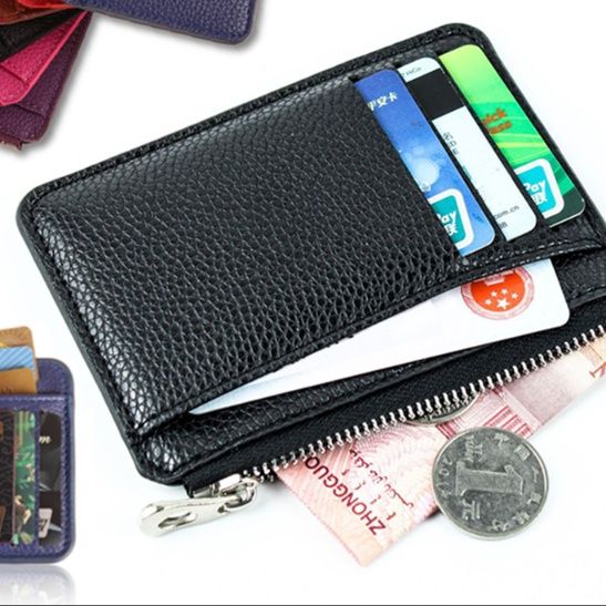 二つ折り財布 男女兼用 高級感コンパクト財布 カード収納付き小銭入れ