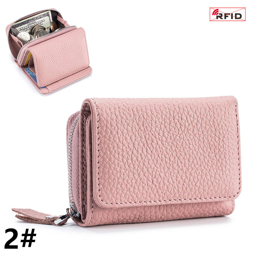 二つ折り財布 本革コンパクト財布 スキミング防止 二つ折り多機能