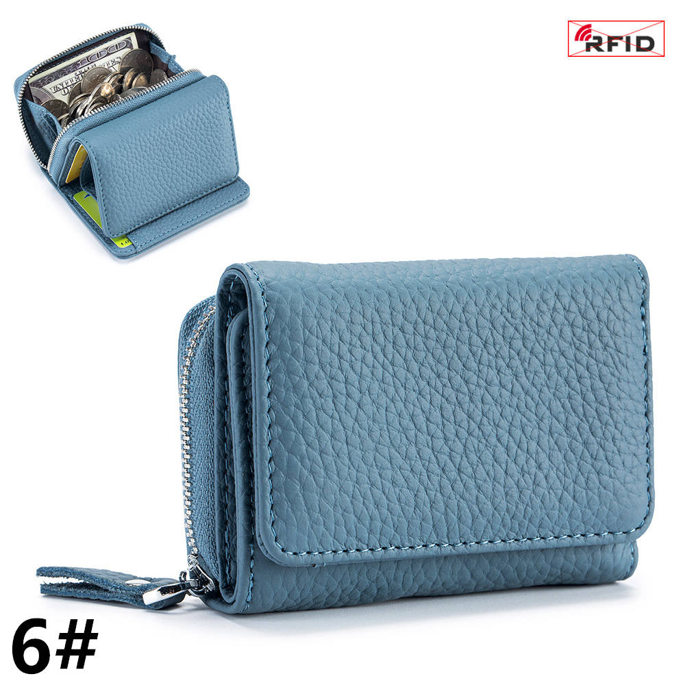 二つ折り財布 本革コンパクト財布 スキミング防止 二つ折り多機能