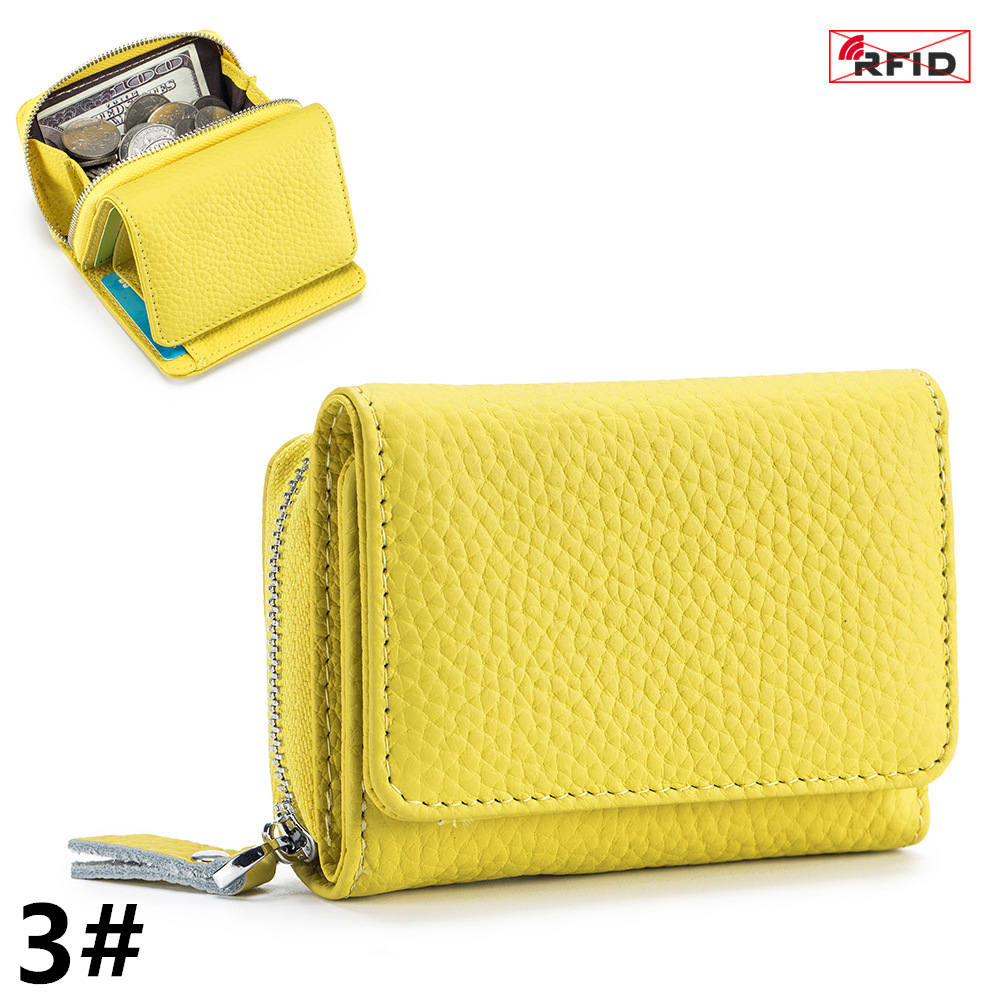 二つ折り財布 本革コンパクト財布 スキミング防止 二つ折り多機能