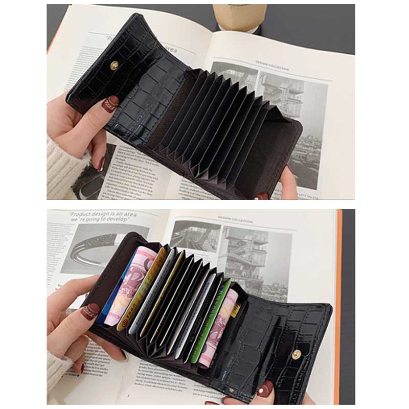 二つ折り財布 チェリーチャーム付きコンパクト財布 二つ折り大容量カード収納