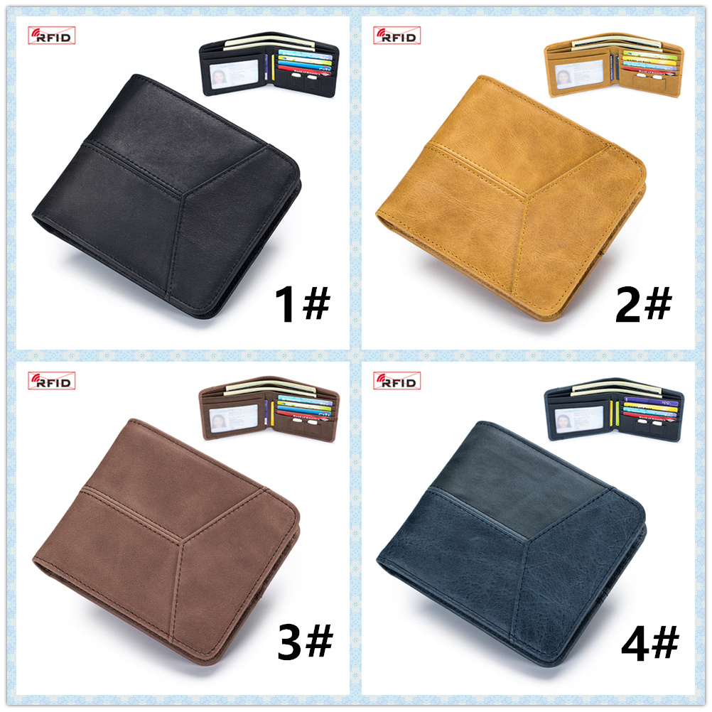 牛本革コンパクト財布 男女兼用 上品カード収納 全8色展開