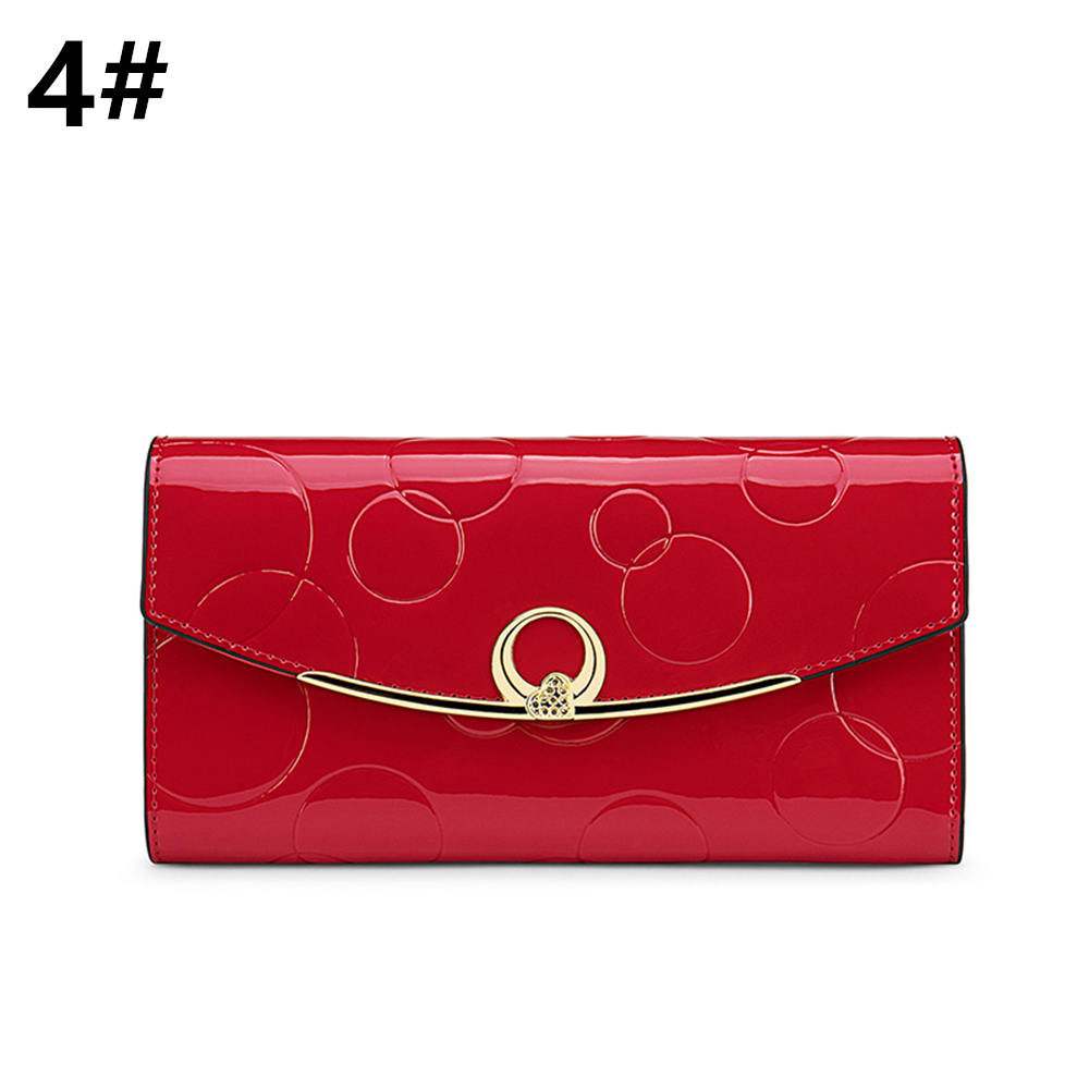 二つ折り財布 上品な牛本革長財布 防犯機能付き多機能小銭入れ