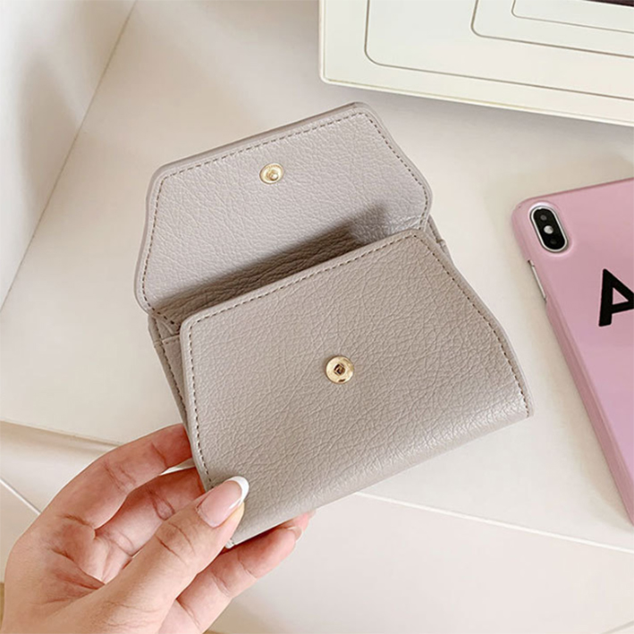 二つ折り財布 薄型軽量コンパクト財布 小銭入れ付き二つ折り短財布