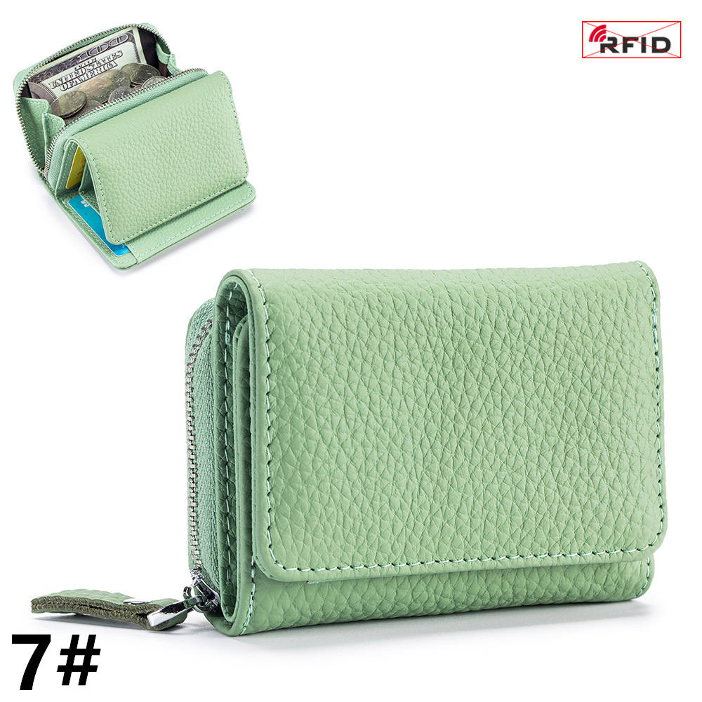 二つ折り財布 本革コンパクト財布 スキミング防止 二つ折り多機能