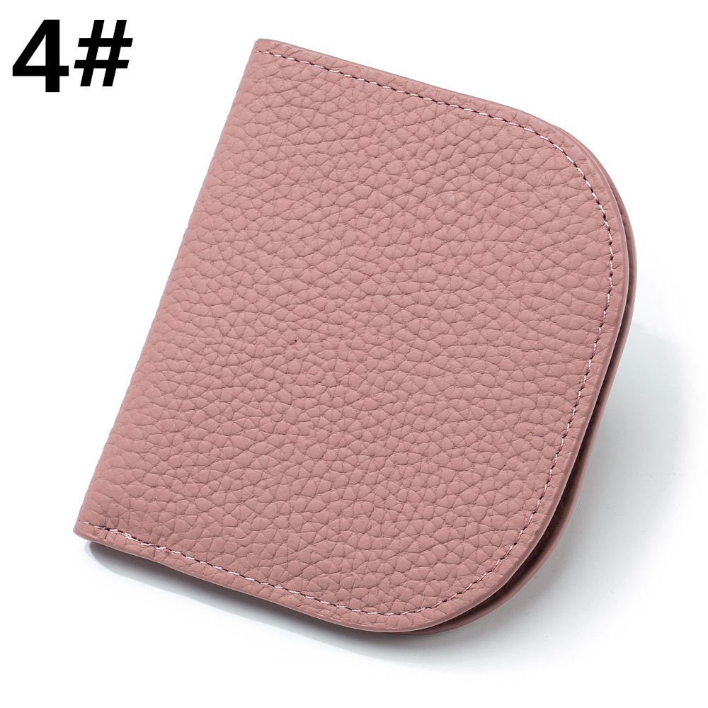 二つ折り財布 牛本革コンパクト財布 薄型二つ折り 小銭入れ付き