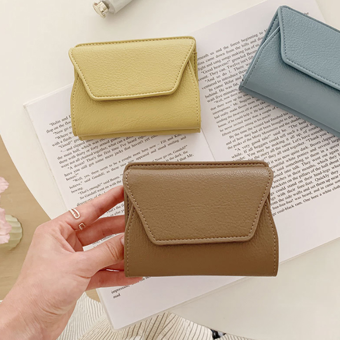 二つ折り財布 薄型軽量コンパクト財布 小銭入れ付き二つ折り短財布