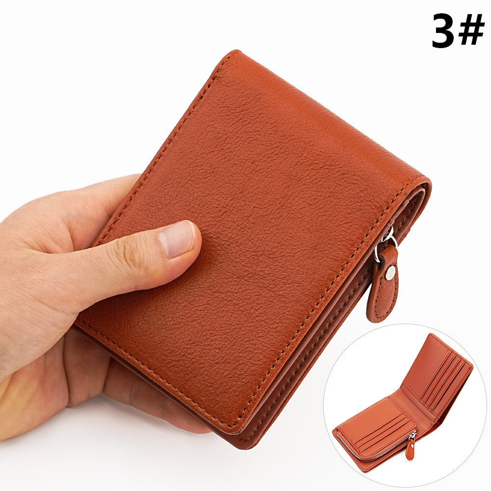 本革コンパクト財布 二つ折り 全5色 高級感 上品 男性用