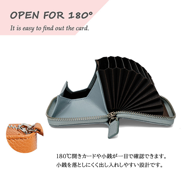 二つ折り財布 レディース コンパクト財布 じゃばら式 スキミング防止機能付き