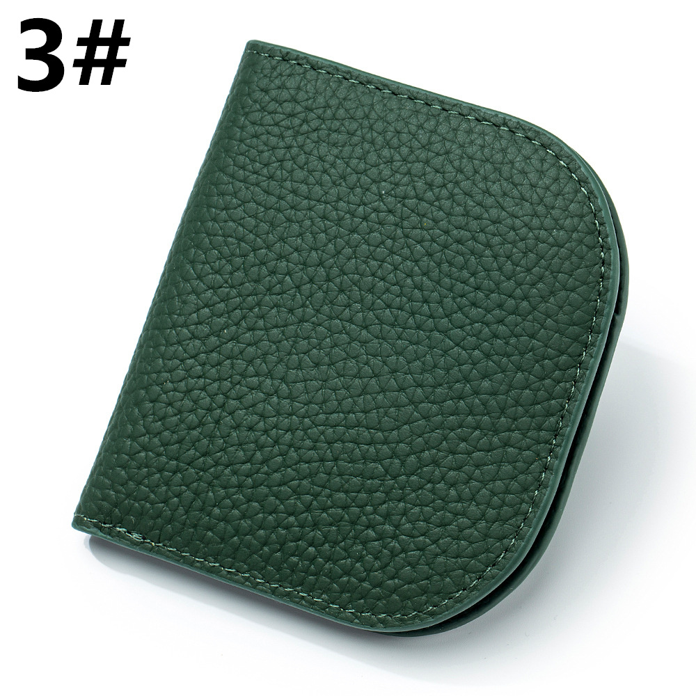 二つ折り財布 牛本革コンパクト財布 薄型二つ折り 小銭入れ付き