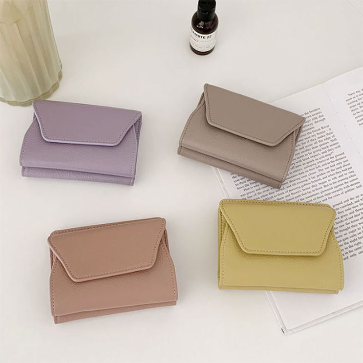 二つ折り財布 薄型軽量コンパクト財布 小銭入れ付き二つ折り短財布